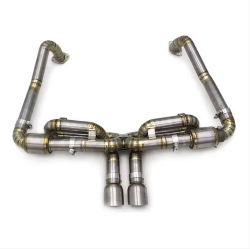 Phoenyx Design Titanium Exhaust System - Burnt Titanium Tips (2016 - 2025 Porsche 718 Cayman)