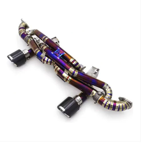 Phoenyx Design Valved Titanium Exhaust System - Gloss Black Tips (2022 - 2025 Porsche 718 Cayman GT4RS)