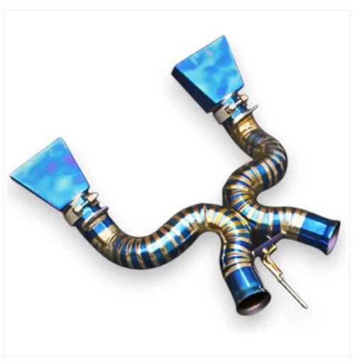 Phoenyx Design Titanium Exhaust System - 2x2 Gloss Carbon Fiber Tips (2014 - 2017 McLaren 650S)