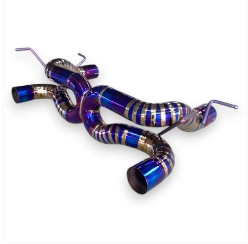 Phoenyx Design Titanium Exhaust System - Gloss Black Tips (2018 - 2020 Ferrari 488 Pista)