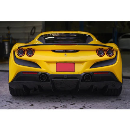 Phoenyx Design Carbon Fiber Rear Diffuser (2020 - 2024 Ferrari F8 Tributo NO Rear Camera)