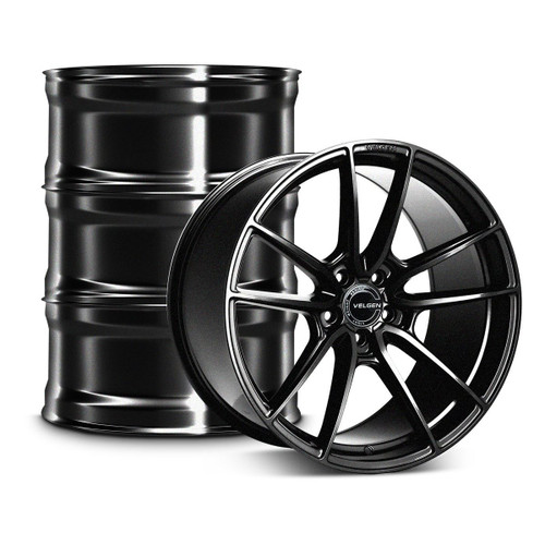 Velgen VF5 Wheel Kit - 19x10 / 20x12 - Gloss Black Sparkle (2014 - 2019 Corvette C7)