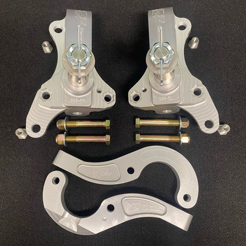 6061 billet TRZ S10 Blazer spindles with stainless pins and steering arms