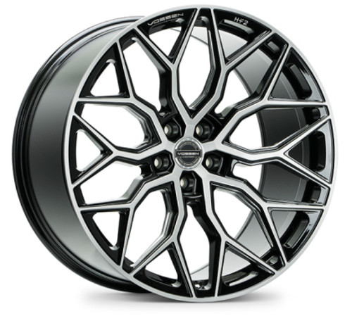 Vossen HF-2 22x11 - 5x130 - ET50 - Deep Face - 71.6 -- Brushed Gloss Black Wheel - HF2-2P44 Photo - Primary