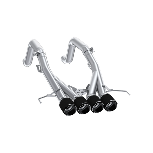 MBRP Armor Pro 3" Axleback Exhaust - Race Profile - Quad Rear Exit - Carbon Fiber Tips (2014 - 2019  C7 Corvette w/ NPP) S70083CF