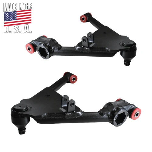 DJM Suspension Lowering Control Arms - 3" Drop (1999 - 2006 Silverado / Tahoe / Suburban / Avalanche - OEM Torsion Bar Front End) CA2001L-3