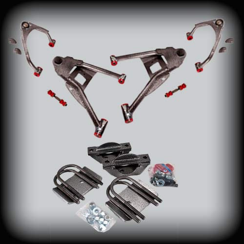 DJM Suspension Complete Lowering Kit w/ Shocks - 4" Front & 7" Rear (2015 - 2018 Silverado / Sierra) DJM2515-4/7