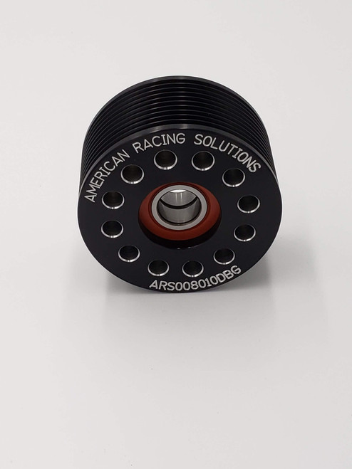 ARS 80mm x 10 Rib Grooved Pulley - Double Bearing ARS008010DBG