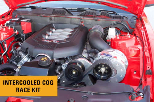 ProCharger F-1A-94 cog race supercharger kit installed on Mustang GT 5.0