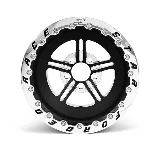 Race Star 63 Pro Forged 15x12 Sportsman Wheel -  5x4.50BC 6.00BS - Double Beadlock - Black Anodized/Machined 63-512456021B