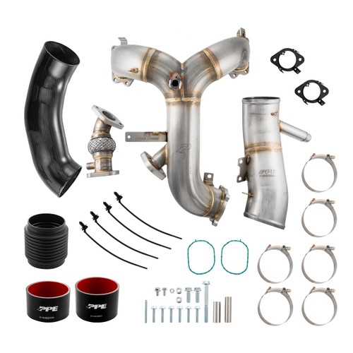 PPE Power Zilla Intake Manifold and Turbo Inlet Kit Raw Finish (2017 - 2019 Powerstroke 6.7L) 315053500