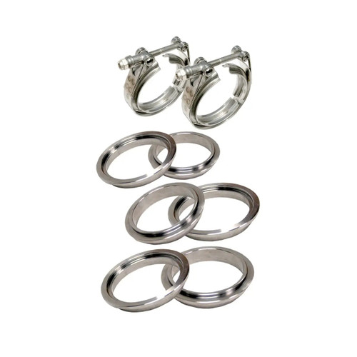 PPE Power 4" Standard Stainless Steel V-Band 8 Piece Set (2C 3M 3F) 517340008