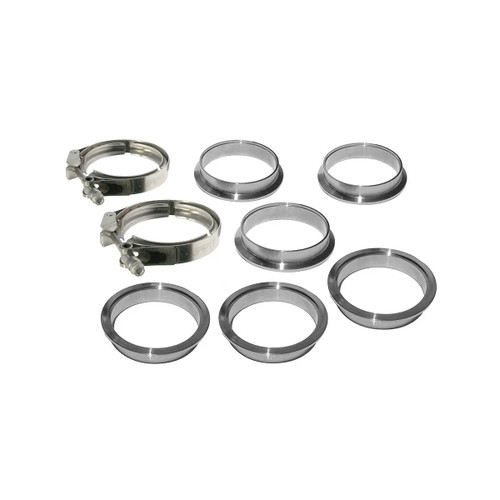 PPE Power 3.25" QR 304 Stainless Steel Clamps Aluminum Flanges - 8 Piece Set (2C 3M 3F) 517232508