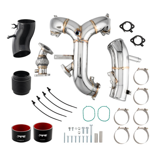 PPE Power Zilla Intake Manifold and Turbo Inlet Kit Polished Finish (2015 - 2016 Powerstroke 6.7L) 315053030