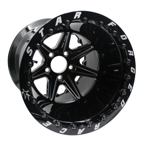 Race Star 72 ValStar 15x12 Wheel - 5x4.75 BC 3.50 BS - Double Beadlock - Black / Machined Accents (GM) 72-512473521B