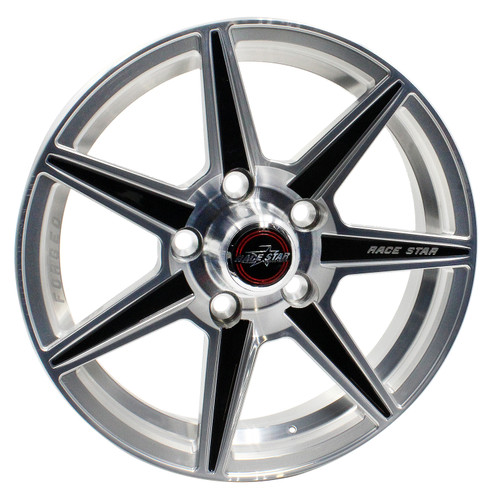Race Star 72 ValStar 17x2.25 Wheel - 1.70 BS - Machined / Black Accents (Spindle - Anglia Mount) 72-72400112AM