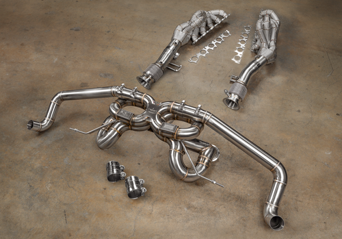 Valvetronic True Non-Valved F1 Exhaust System w/ Race Free Flow Headers - Stainless Steel (2009 - 2015 Audi R8 5.2L V10) AUD.R8.V10.GEN1.F1.FFH.BR