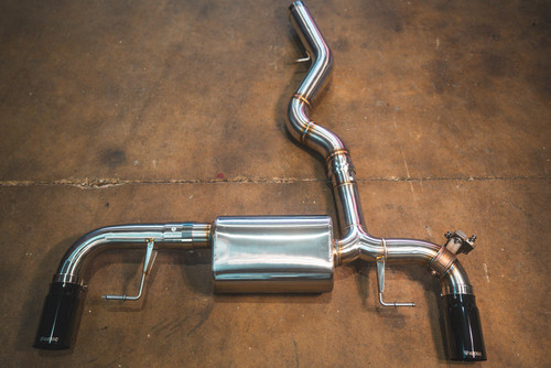 Valvetronic Valved Axleback Exhaust System - Stainless Steel - Black Tips - 3.5 Outlet (2019 - 2024 BMW 330i G20 / 430i G22 / G23) BMW.G20.330i.AXL.BR.BLK