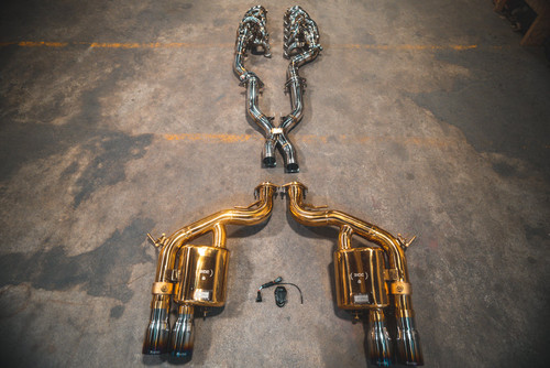 Valvetronic Race F1 Valved Exhaust System - Stainless Steel - 4 Bespoke Tips (2006 - 2012 Ferrari 599 GTB Fiorano) FER.599.VSES.FFH.AG