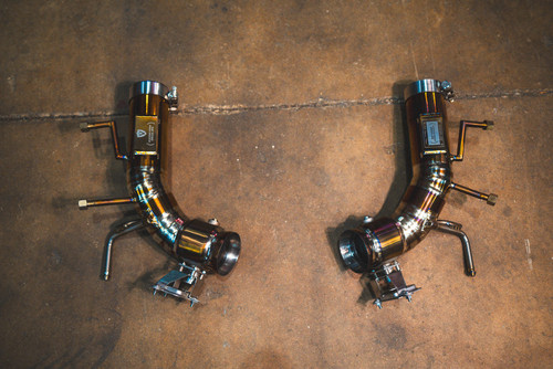 Valvetronic Sport Exhaust Package - Sport Rear Section - Titanium (2022 - 2025 Ferrari 296 GTB / GTS) FER.296.VSES.TI