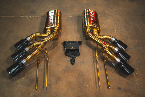 Valvetronic Valved Sport Exhaust System - Anodized Gold Stainless Steel (2005 - 2018 Mercedes G500 / G550 / G63) MER.W463.G63.VSES.AG