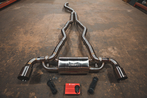 Valvetronic Valved Sport Exhaust System - Brushed Stainless Steel (2020 - 2026 Toyota Supra A90 / A91) TOY.A90.VSES.BR