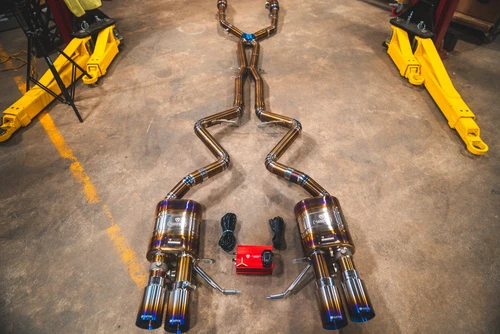 Valvetronic Valved Sport Exhaust System - Titanium - Burnt Titanium Tips (2008 - 2011 BMW E90 M3 / 2008 - 2013 BMW E92 / E93 M3) BMW.E9X.M3.VSES.FF.TI.BRT