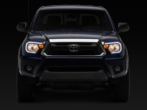 Raxiom 12-15 Toyota Tacoma Axial Series Headlights/Seq LED Bar- Black- Clear Lens - TT21848 Photo - Primary