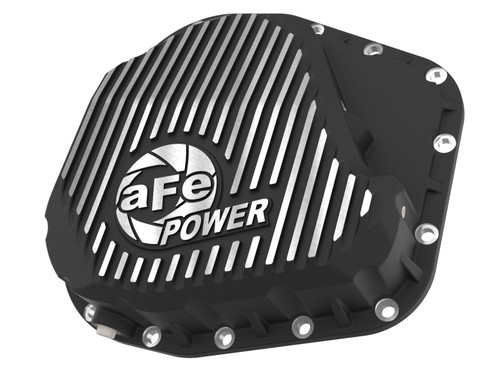 aFe POWER Street Series Rear Differential Cover - Black w/ Machined Fins (2023 - 2026 F250 / F350 - Sterling 11.6) 46-71490B