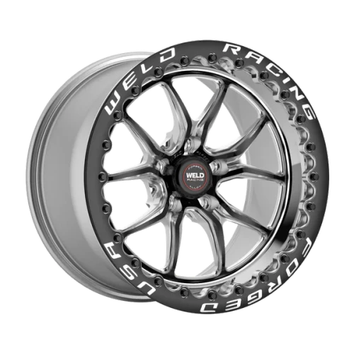 Weld S85 RT-S 15x10 Wheel - Single Beadlock - 5x4.75 BP 7.5 BS +47 ET - Black Center Polished Shell 85MB-510B75F