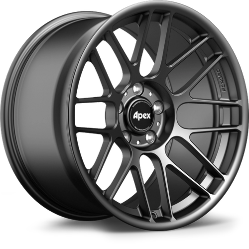Apex ARC-8RT 17x9 forged BMW wheel in Satin Black with 5x120 bolt pattern