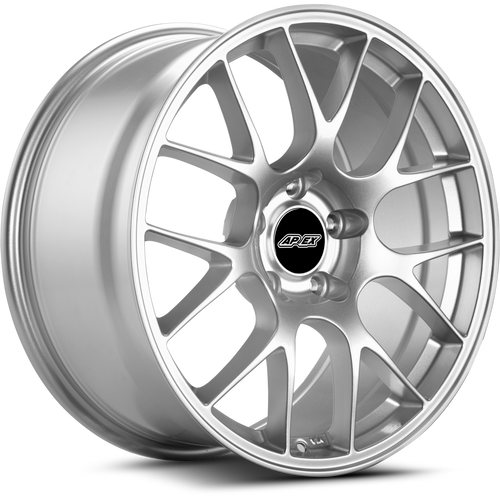 Apex EC-7 18x8.5 Race Silver flow-formed wheel for BMW with 5x120 bolt pattern and ET35 offset