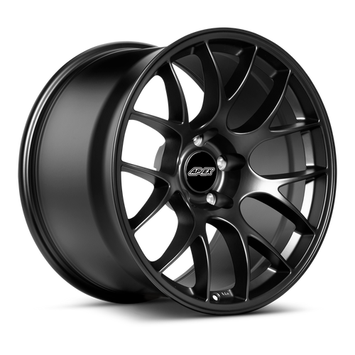 Apex EC-7 18x9.5 Satin Black flow-formed wheel for BMW with 5x120 bolt pattern and ET22 offset