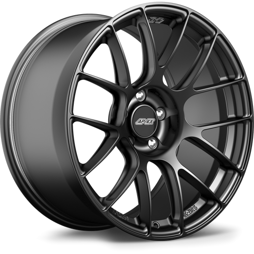 Apex EC-7RS 19x12.5 forged wheel in Satin Black with 5x120.65 bolt pattern and ET55 offset for Chevrolet applications