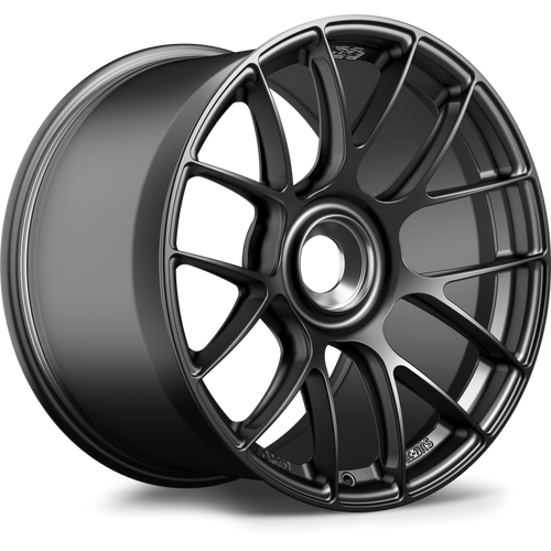 Apex EC-7RS forged wheel EC7RS1912ET46-CL-PS-NSBK. Lightweight 19x12 ET46 Satin Black Porsche Center Lock wheel with Sprint Line performance engineering.