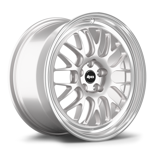 Apex ML-10RT 17x9 forged wheel in Race Silver with machined lip for Toyota GR86 and Subaru BRZ