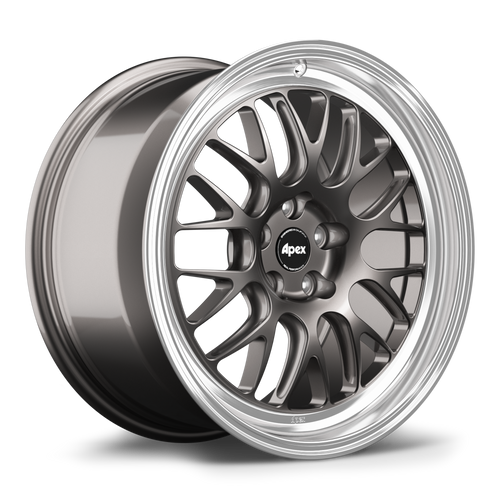 Apex ML-10RT 17x9 forged wheel in Anthracite with machined lip for BMW 5x120 applications