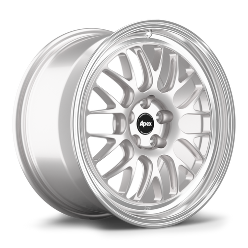 Apex ML-10RT 17x9 forged wheel in Race Silver with machined lip for BMW 5x120 applications