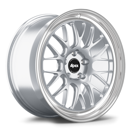 Apex ML-10RT 19x9 forged Audi wheel Brushed Clear Machined Lip ET42 ML10RT199ET42-5112-571-MLBC