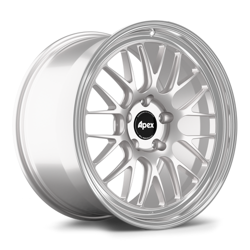 Apex ML-10RT 20x11.5 forged touring wheel in Race Silver Machined Lip finish with 5x130 BP and ET72 for Porsche applications