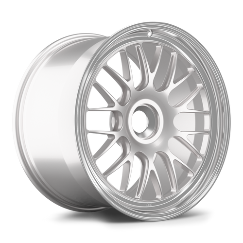 Apex ML-10RT 20x12 forged touring wheel in Race Silver Machined Lip finish for Porsche Center Lock applications