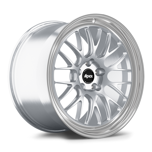 Apex ML-10RT 20x12 forged touring wheel in Brushed Clear Machined Lip finish with 5x120.65 BP and ET50 for Chevrolet applications