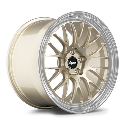 Apex ML-10RT 20x12 forged touring wheel in Gloss Motorsport Gold Machined Lip finish with 5x120.65 BP and ET50 for Chevrolet applications