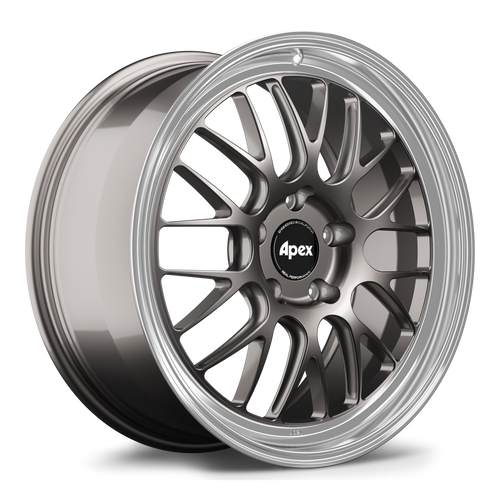 Apex ML-10RT 20x9 forged touring wheel in Anthracite Machined Lip finish with 5x130 BP and ET41 for Porsche applications