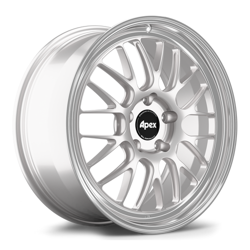 Apex ML-10RT 20x9 forged touring wheel in Race Silver Machined Lip finish with 5x130 BP and ET50 for Porsche applications