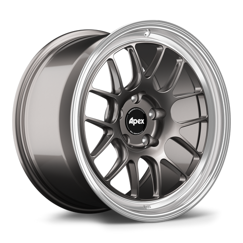 Apex ML-7RT 18x10.5 forged BMW wheel in Anthracite Machined Lip with 5x120 BP and ET22 offset
