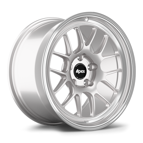 Apex ML-7RT 18x10 forged BMW wheel in Race Silver Machined Lip with 5x120 BP and ET25 offset