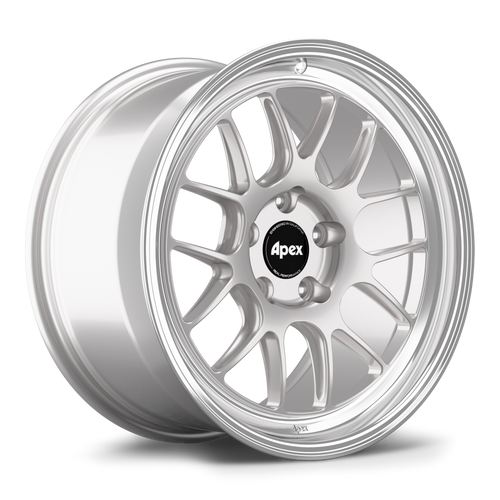 Apex ML-7RT 18x10 forged Porsche wheel in Race Silver Machined Lip with 5x130 BP and ET36 offset
