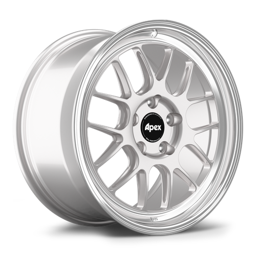 Race Silver Machined Lip Apex ML-7RT forged Touring Line wheel for Porsche applications 18x9 ET46 5x130 BP