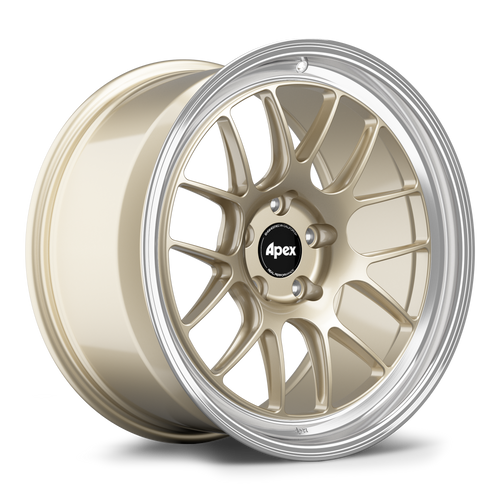 Apex ML-7RT 19x11 forged BMW wheel in Gloss Motorsport Gold Machined Lip with 5x120 BP and ET44 offset